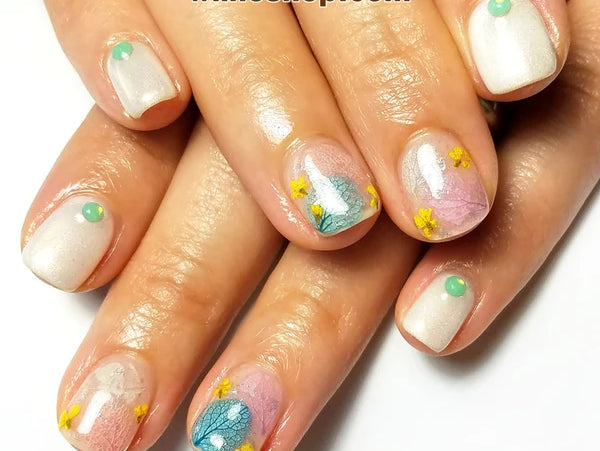 Hydrangea Flower Nails