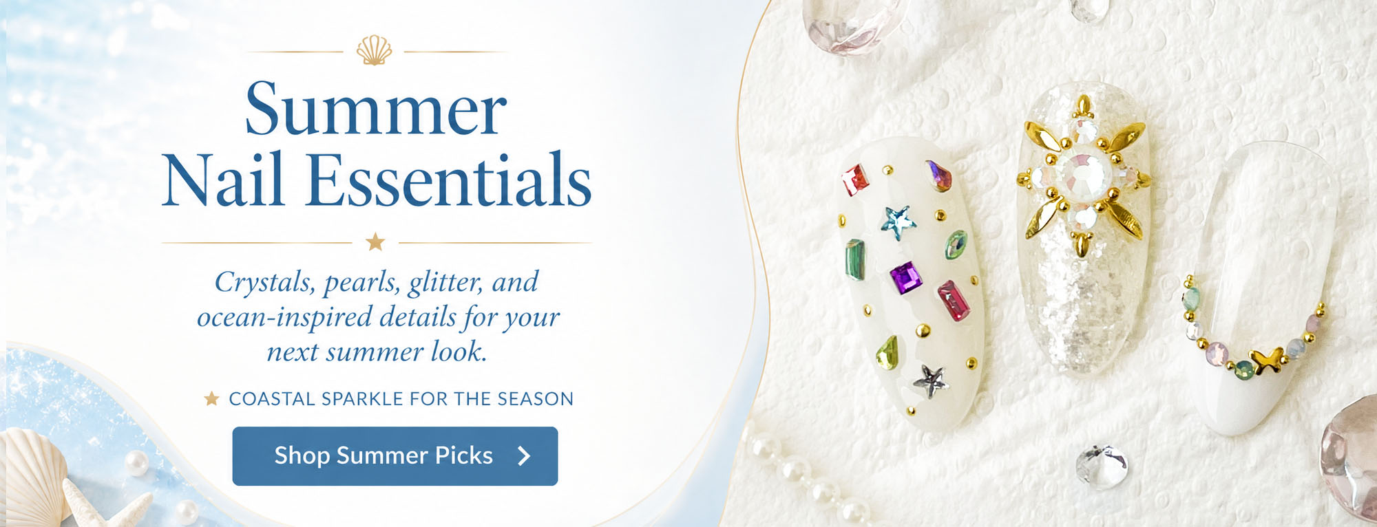 Shop Trendy Nail Art Supplies - Charms, Stickers, Crystals & More