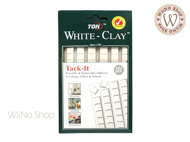 White Clay Tack It Reusable Nail Rubber Clay