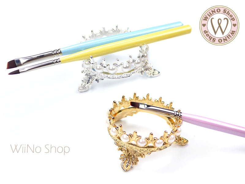 Pearl Crown Nail Art Gel Brush Pen Holder Stand - 1 pc – WiiNo Shop